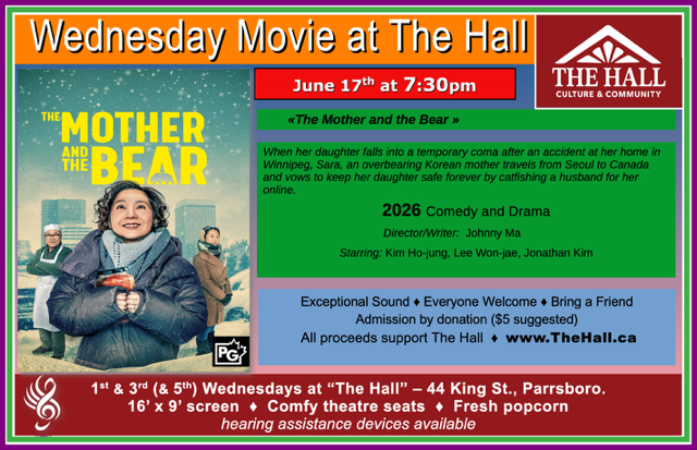 Film: The Mother and the Bear [PG] (2026) - Wed, Jun.17th at 7:30pm